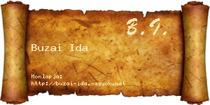 Buzai Ida névjegykártya