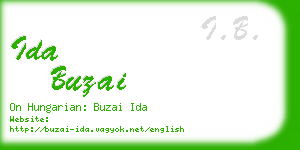 ida buzai business card